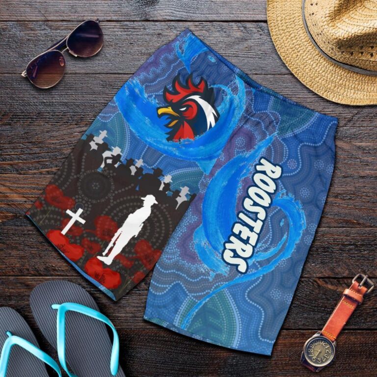 NRL Sydney Roosters Aboriginal Men Shorts Prairie Style K36