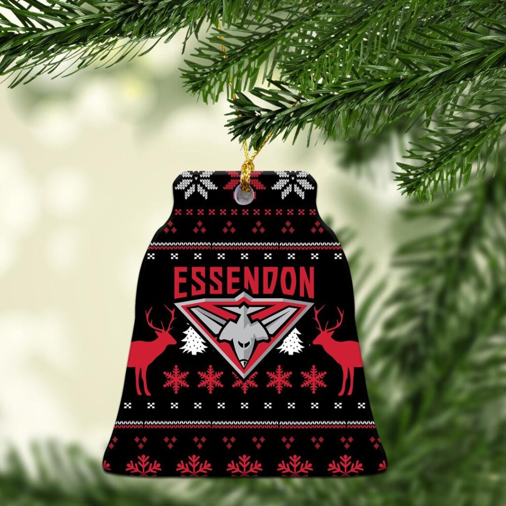 AFL Essendon Bombers Christmas Ornament - Christmas Ugly Style