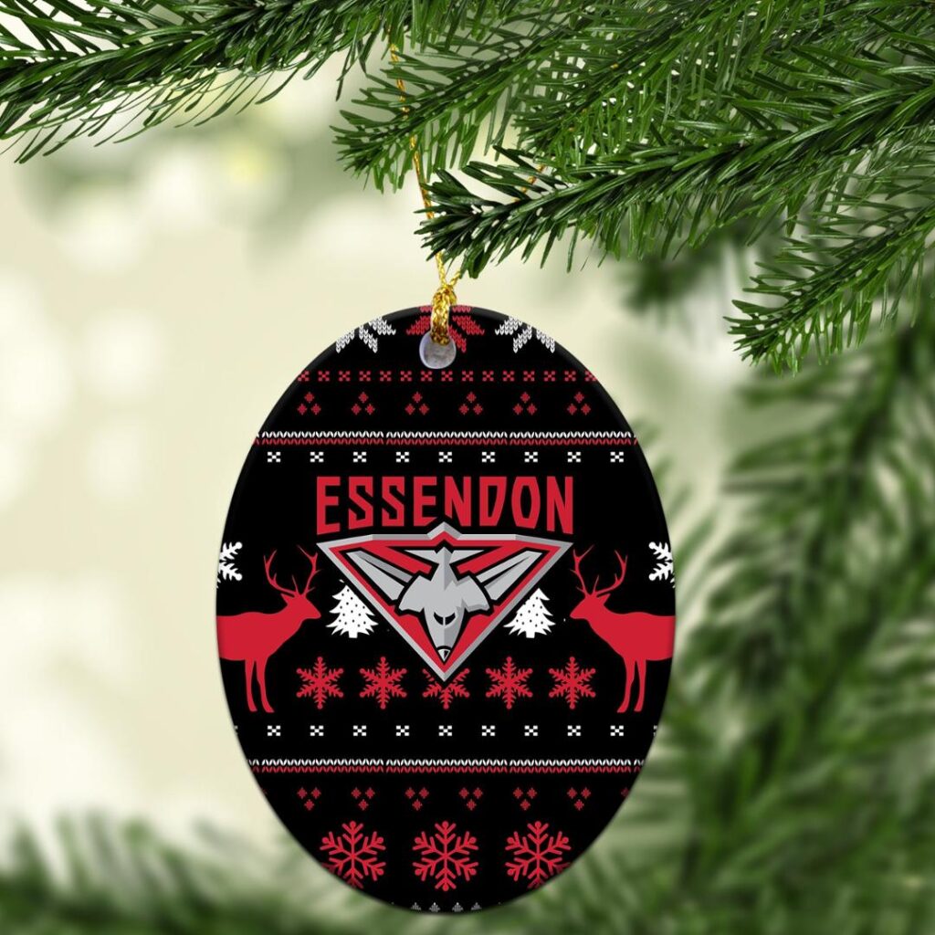 AFL Essendon Bombers Christmas Ornament - Christmas Ugly Style