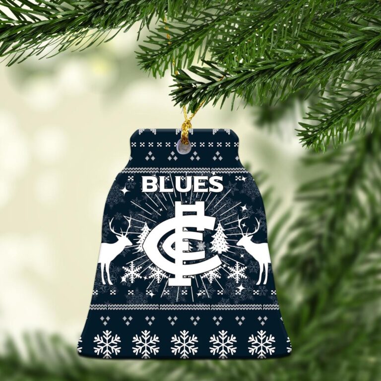 AFL Carlton Blues Christmas Ornament - Christmas Ugly Style