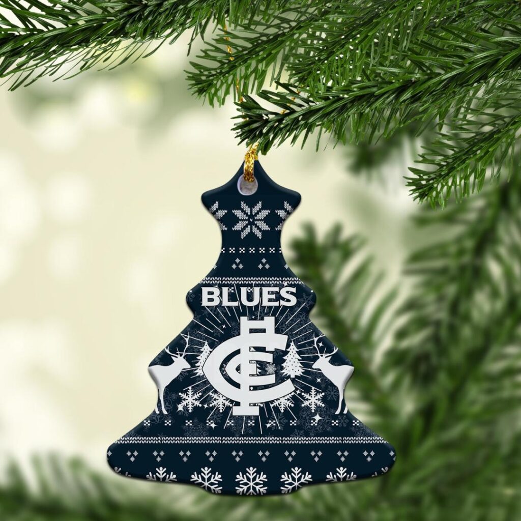 AFL Carlton Blues Christmas Ornament - Christmas Ugly Style