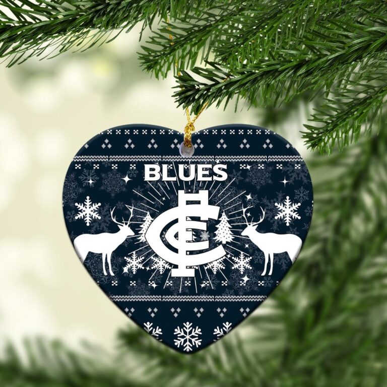 AFL Carlton Blues Christmas Ornament - Christmas Ugly Style