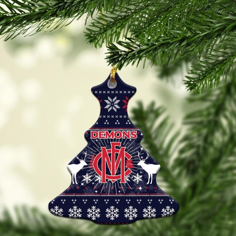 AFL Melbourne Demons Christmas Ornament - Christmas Ugly Style