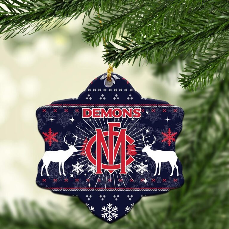 AFL Melbourne Demons Christmas Ornament - Christmas Ugly Style
