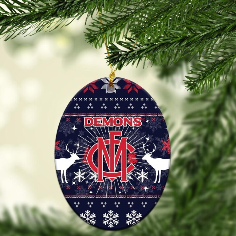 AFL Melbourne Demons Christmas Ornament - Christmas Ugly Style