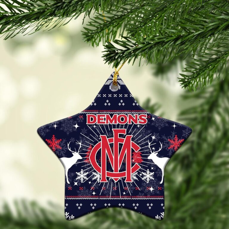 AFL Melbourne Demons Christmas Ornament - Christmas Ugly Style