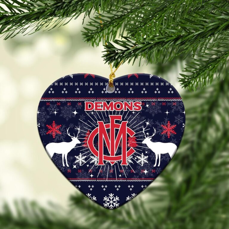 AFL Melbourne Demons Christmas Ornament - Christmas Ugly Style