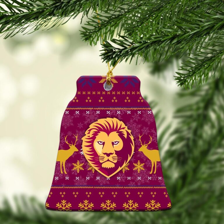 AFL Brisbane Lions Lion Christmas Ornament - Christmas Ugly Style
