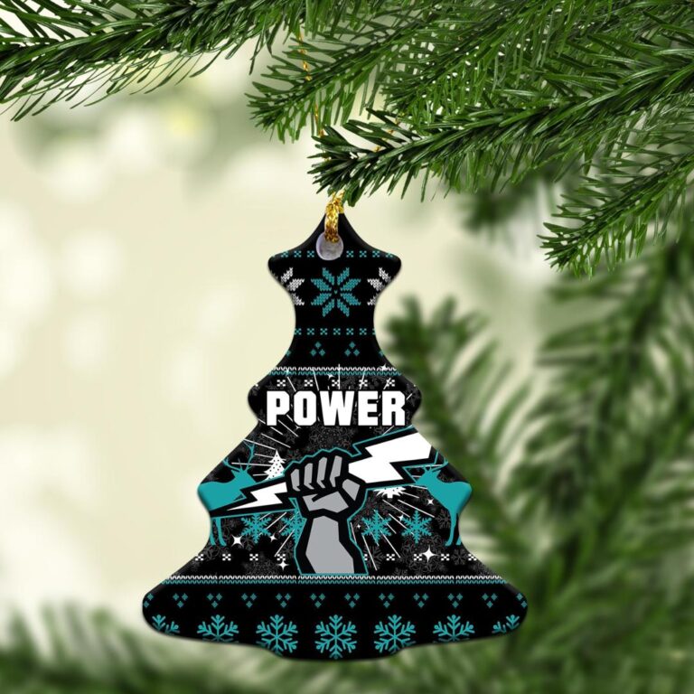 AFL Port Adelaide Power Christmas Ornament - Christmas Ugly Style