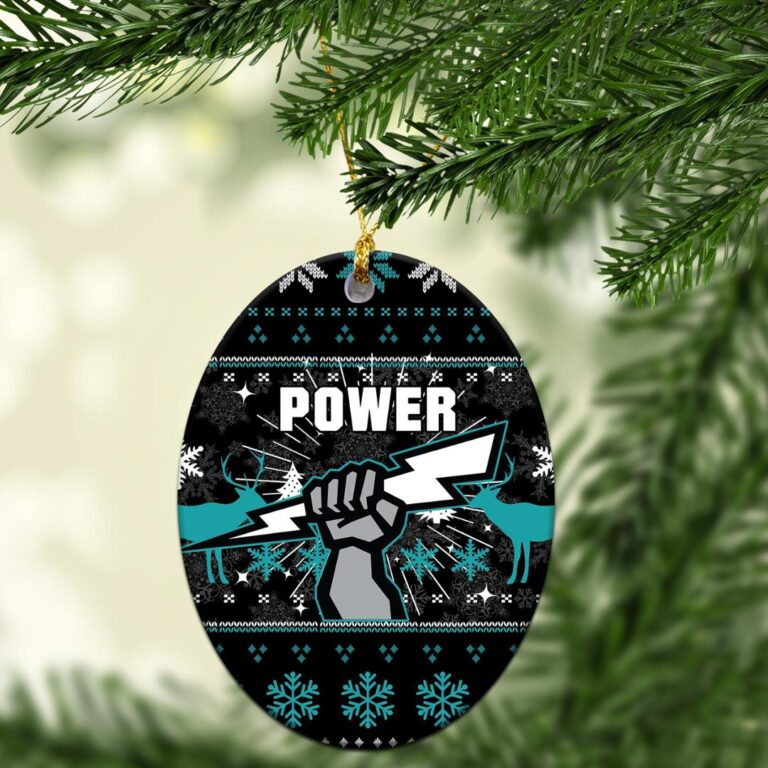 AFL Port Adelaide Power Christmas Ornament - Christmas Ugly Style