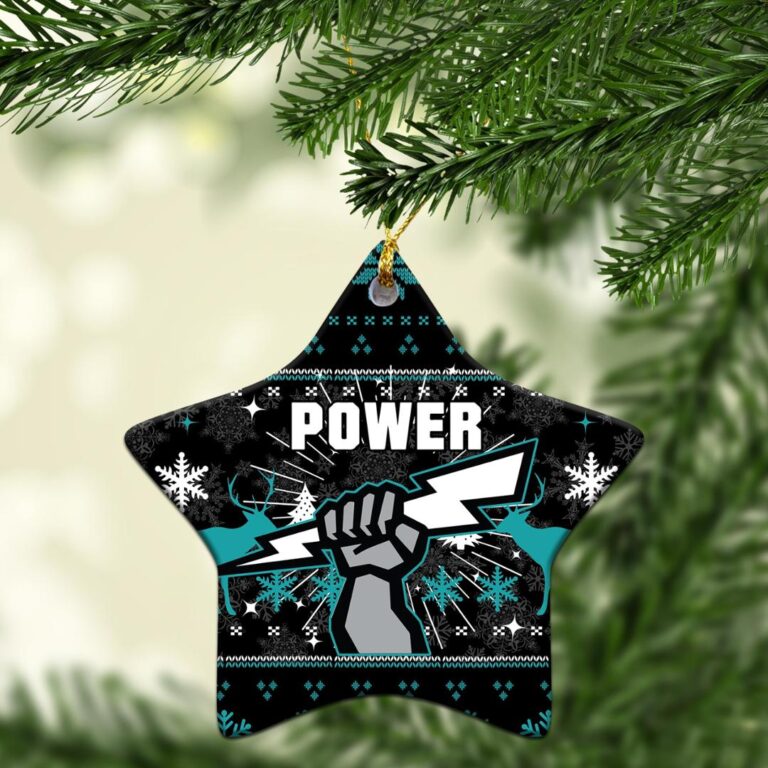 AFL Port Adelaide Power Christmas Ornament - Christmas Ugly Style