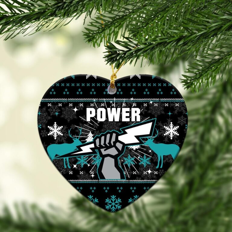 AFL Port Adelaide Power Christmas Ornament - Christmas Ugly Style