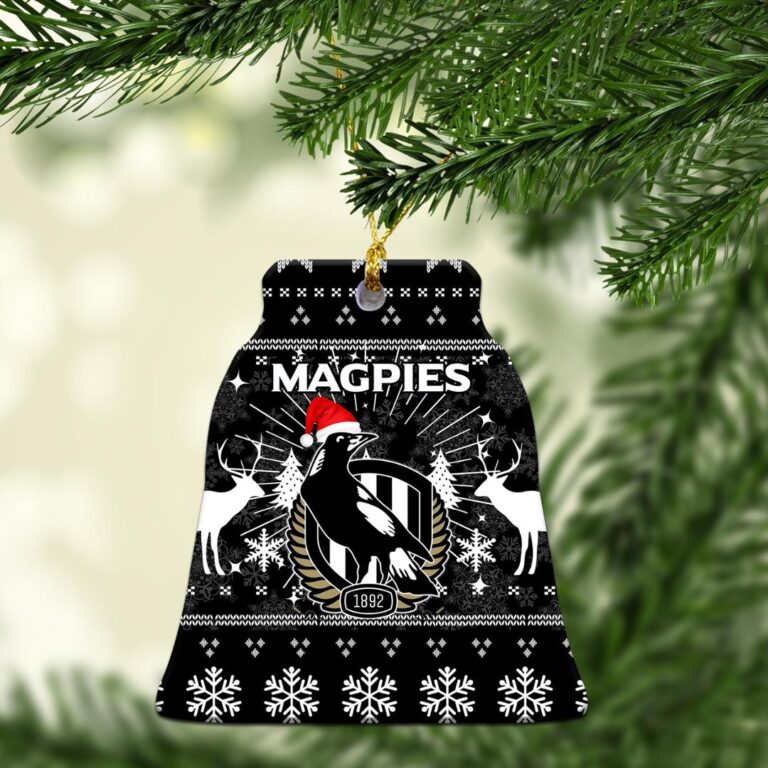 AFL Collingwood Magpies Christmas Ornament - Christmas Ugly Style