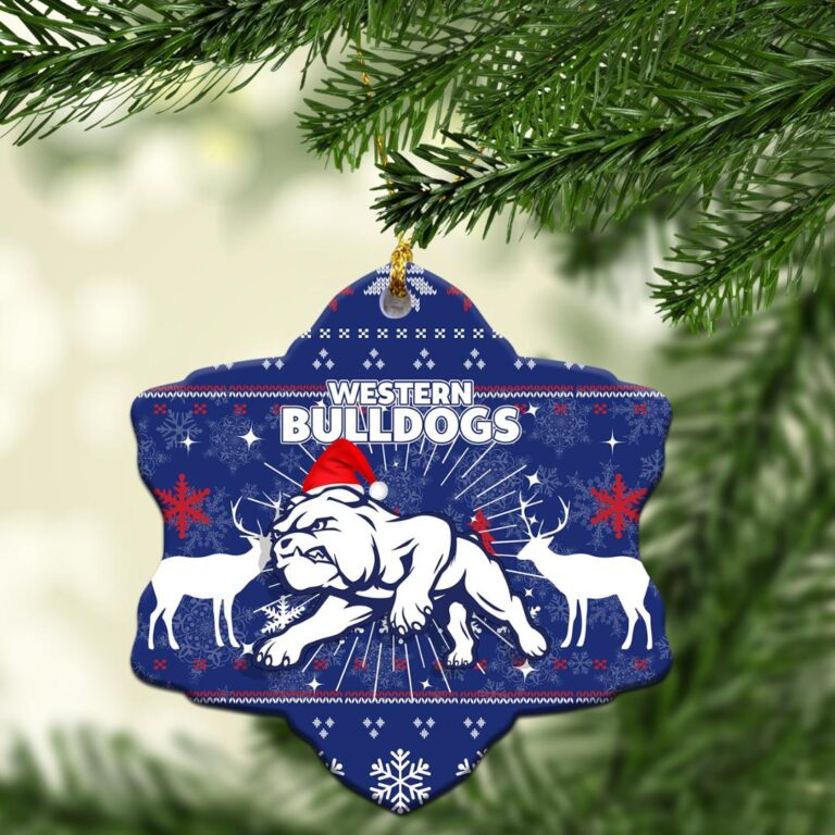 AFL Western Bulldogs Christmas Ornament - Christmas Ugly Style