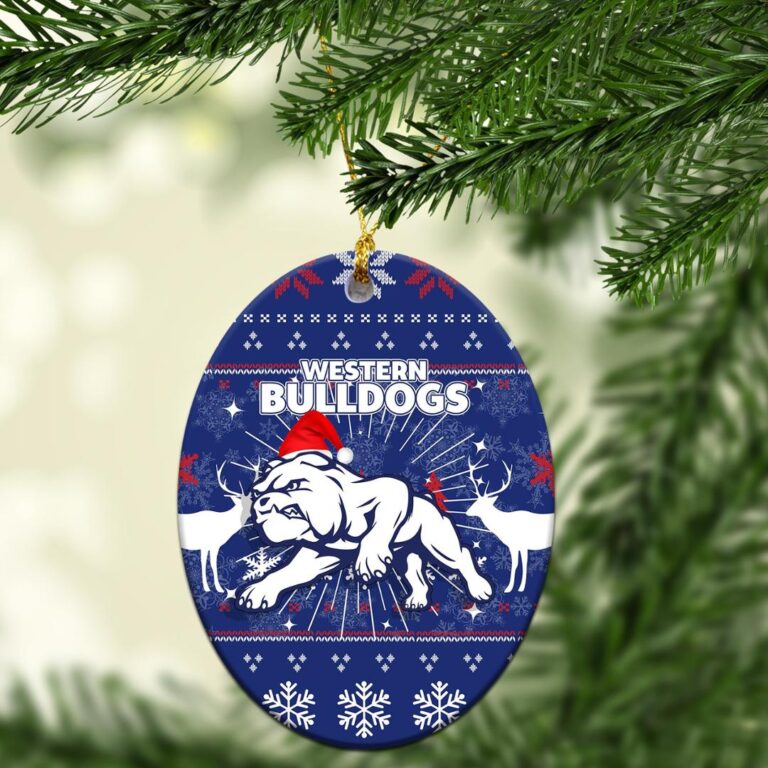 AFL Western Bulldogs Christmas Ornament - Christmas Ugly Style
