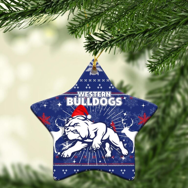 AFL Western Bulldogs Christmas Ornament - Christmas Ugly Style