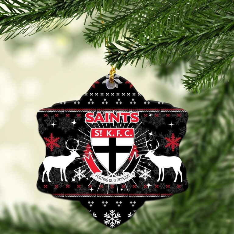 AFL St Kilda Saints Christmas Ornament - Christmas Ugly Style