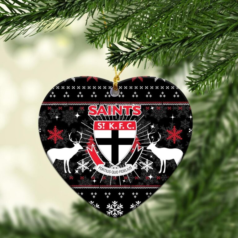 AFL St Kilda Saints Christmas Ornament - Christmas Ugly Style