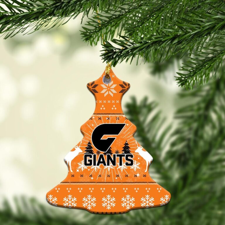 AFL Greater Western Sydney Giants GWS Christmas Ornament - Christmas Ugly Style
