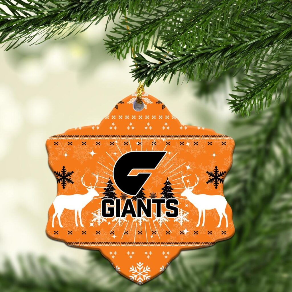 AFL Greater Western Sydney Giants GWS Christmas Ornament - Christmas Ugly Style