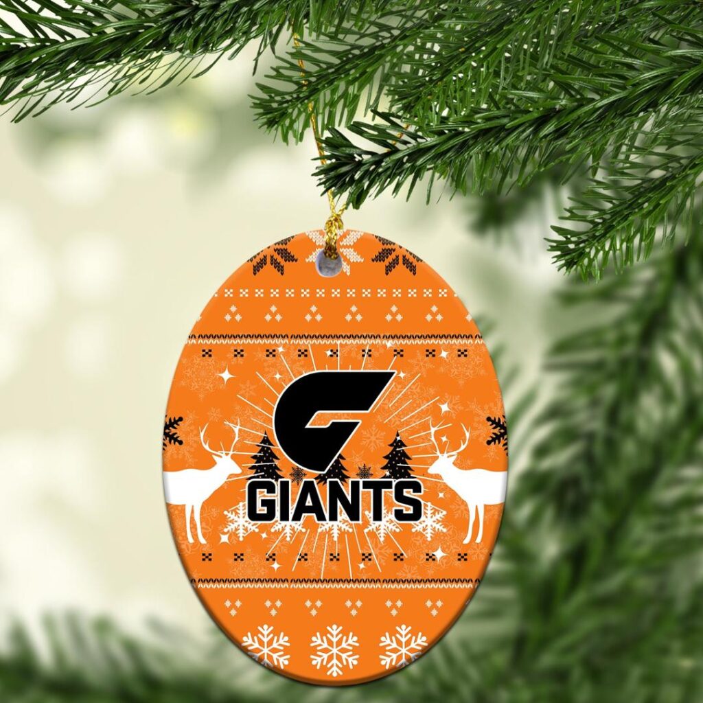 AFL Greater Western Sydney Giants GWS Christmas Ornament - Christmas Ugly Style