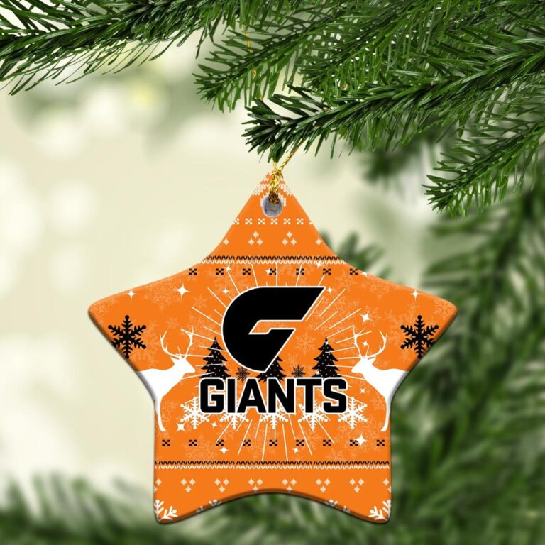 AFL Greater Western Sydney Giants GWS Christmas Ornament - Christmas Ugly Style