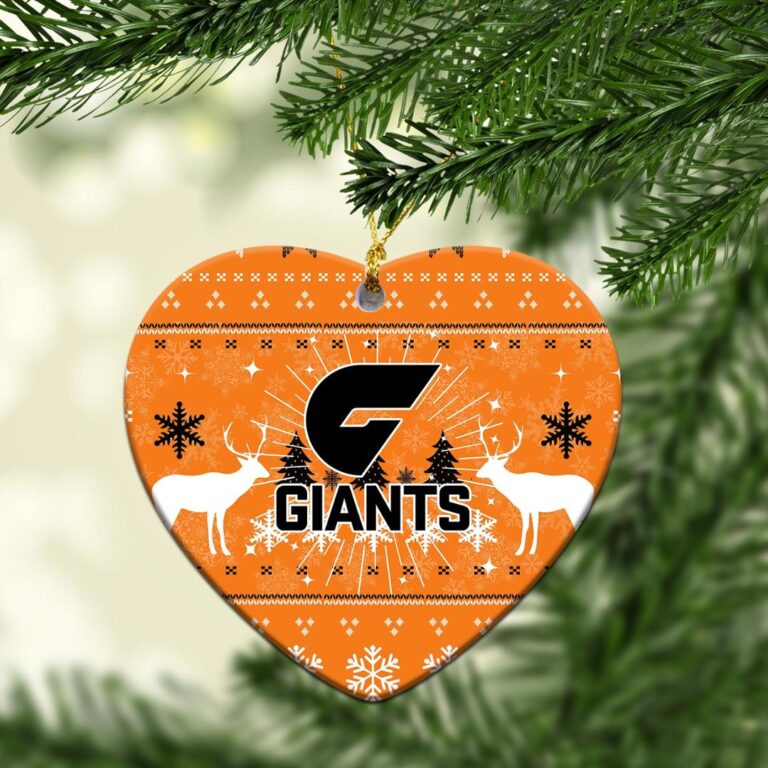 AFL Greater Western Sydney Giants GWS Christmas Ornament - Christmas Ugly Style