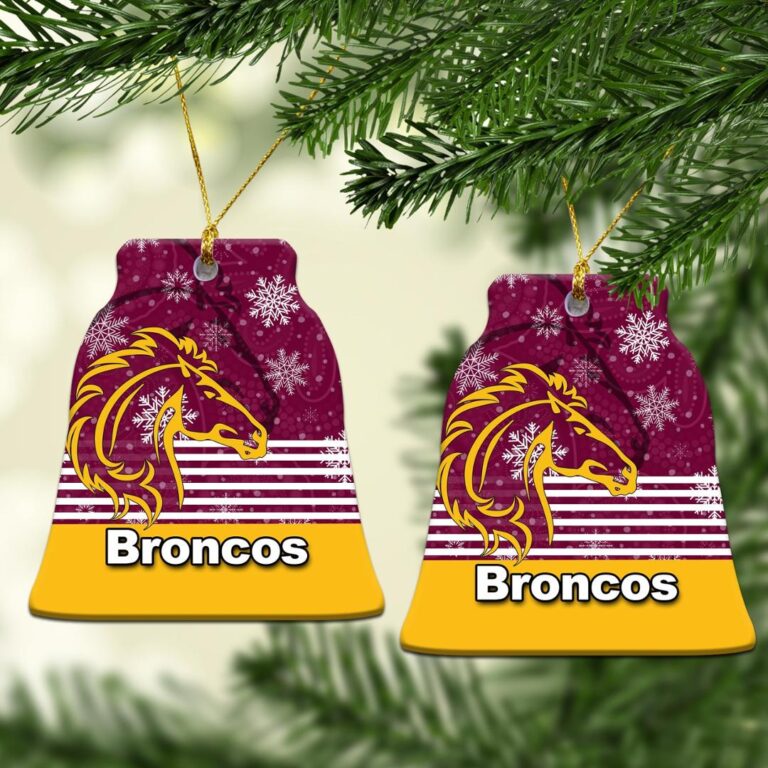Brisbane Broncos Christmas Ornament Snow