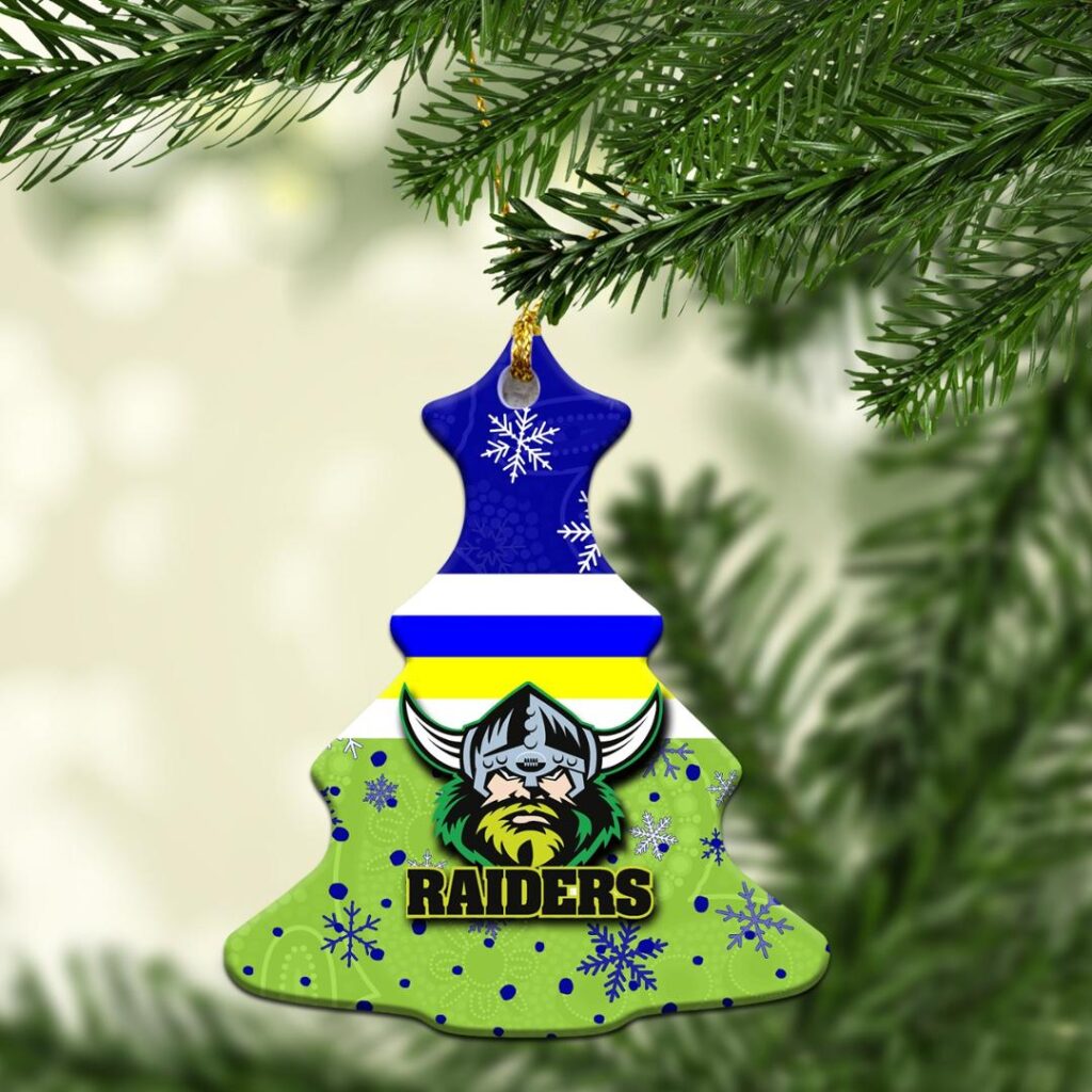 Canberra Raiders Christmas Ornament Snow
