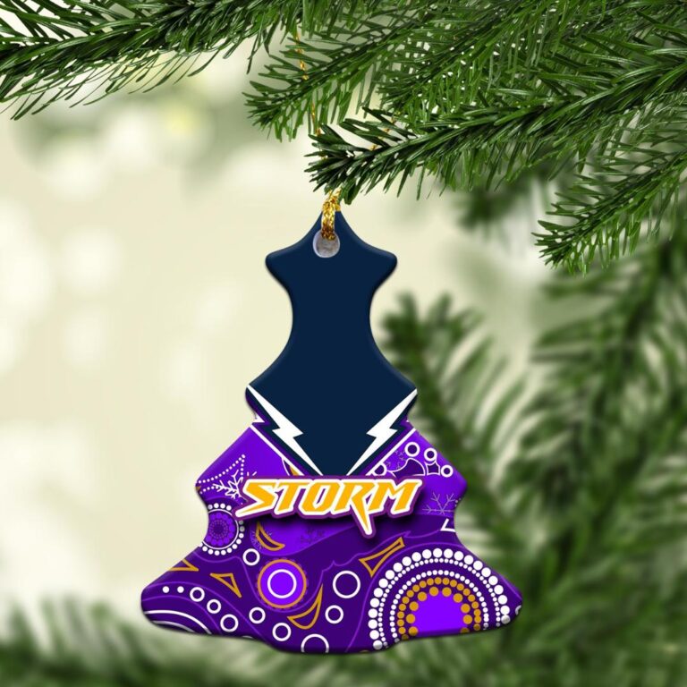 Melbourne Storm Christmas Ornament Snow
