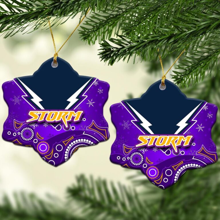 Melbourne Storm Christmas Ornament Snow