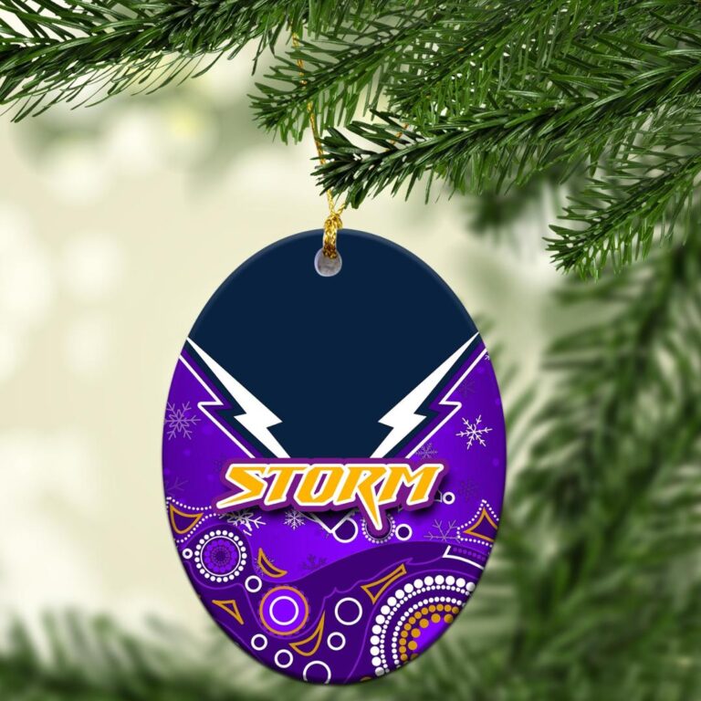 Melbourne Storm Christmas Ornament Snow
