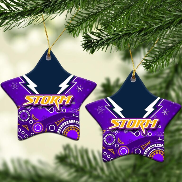 Melbourne Storm Christmas Ornament Snow