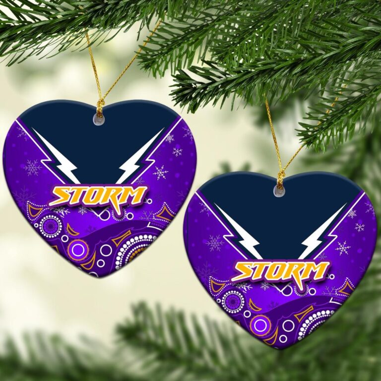 Melbourne Storm Christmas Ornament Snow