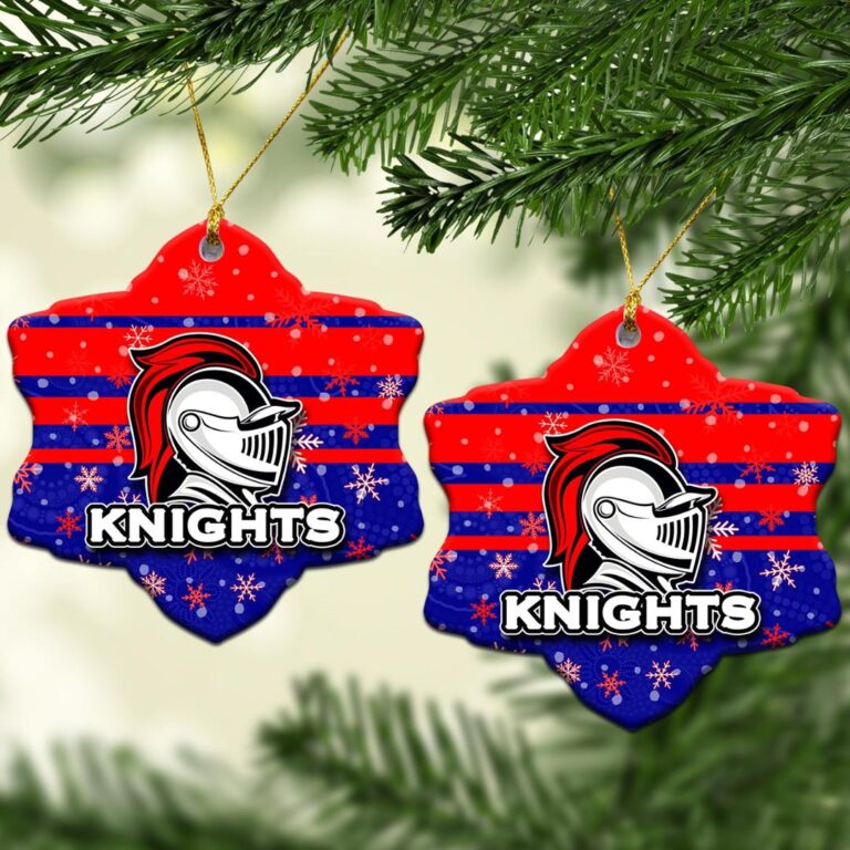 Newcastle Knights Christmas Ornament Snow
