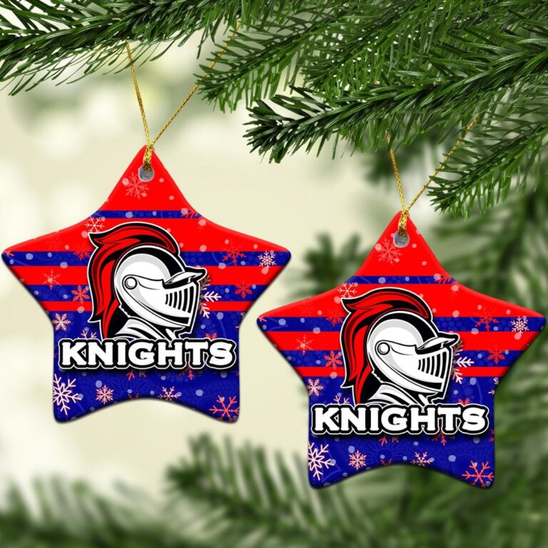 Newcastle Knights Christmas Ornament Snow