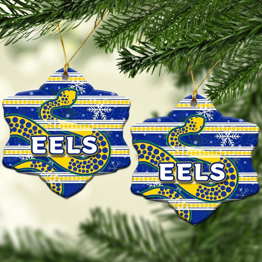 Parramatta Eels Christmas Ornament Snow
