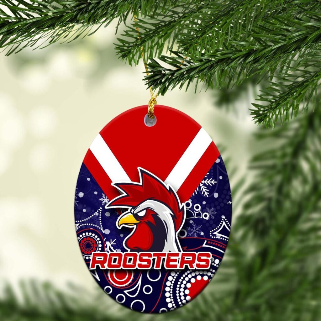 Sydney Roosters Christmas Ornament Snow
