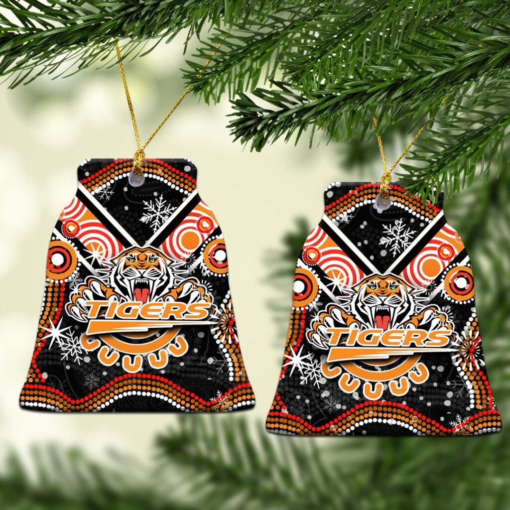 Wests Tigers Christmas Ornament Snow