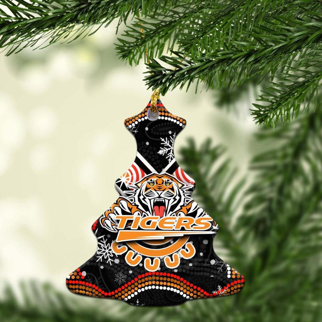 Wests Tigers Christmas Ornament Snow