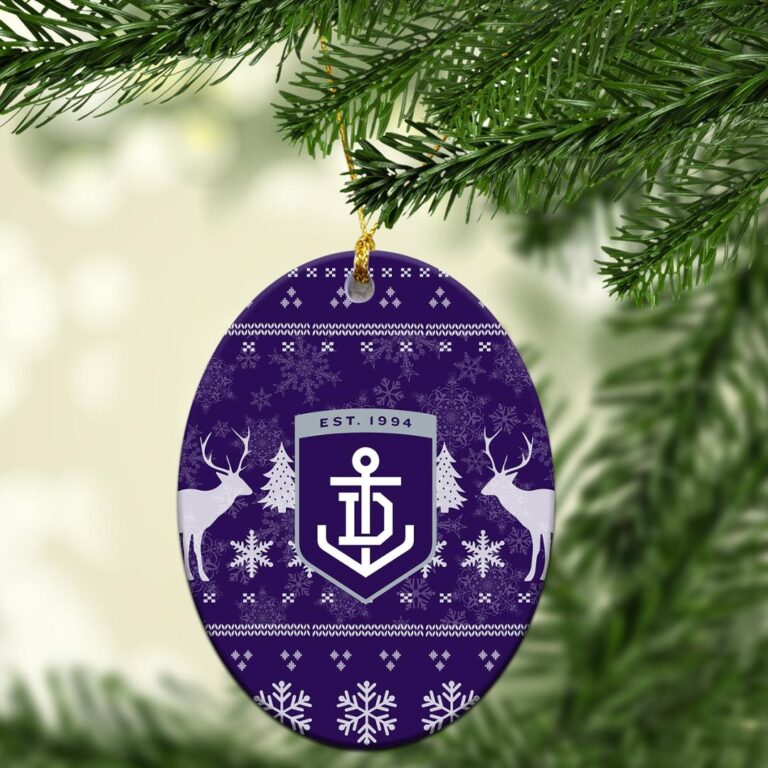 AFL Fremantle Dockers Football Club Christmas Ornament - Christmas Ugly Stye