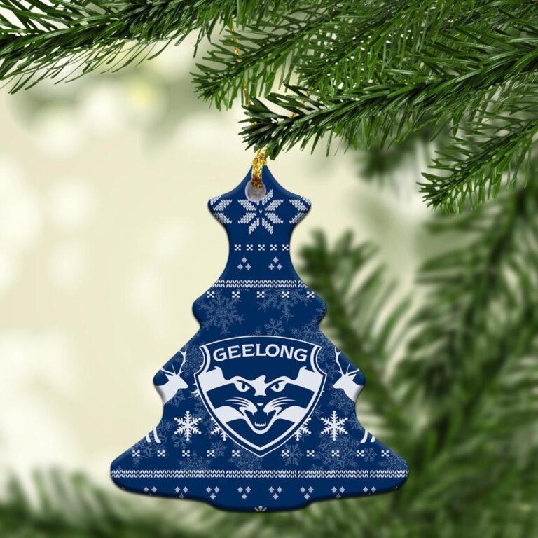 AFL Geelong Cats Football Club Christmas Ornament Christmas Ugly Style