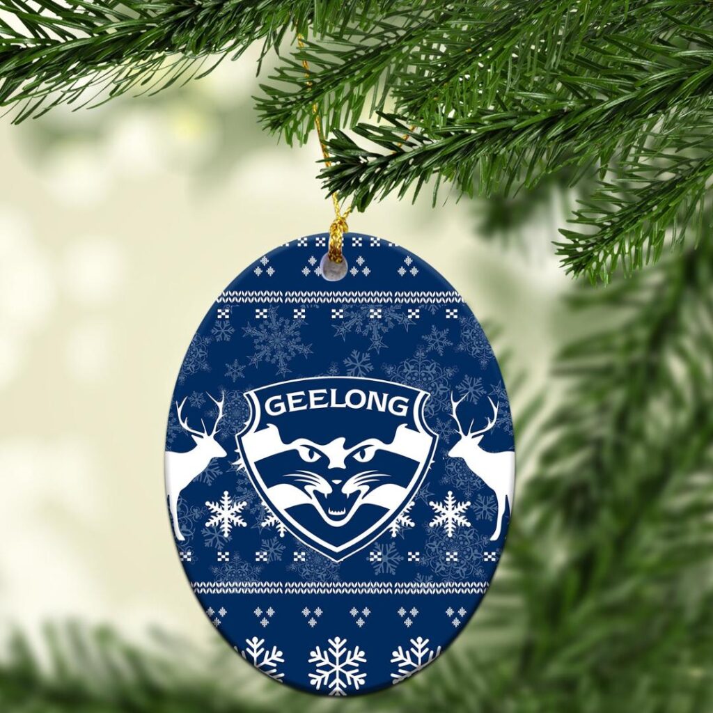 AFL Geelong Cats Football Club Christmas Ornament Christmas Ugly Style