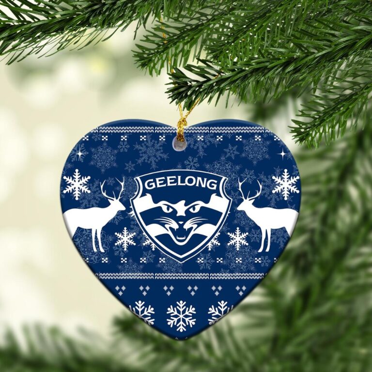 AFL Geelong Cats Football Club Christmas Ornament Christmas Ugly Style