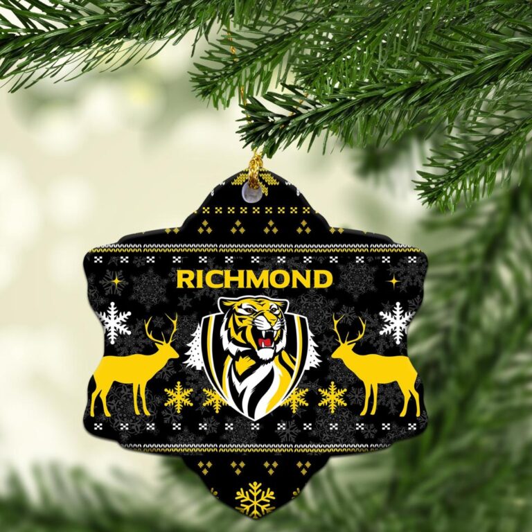 AFL Richmond Tigers Football Club Christmas Ornament - Christmas Ugly Style