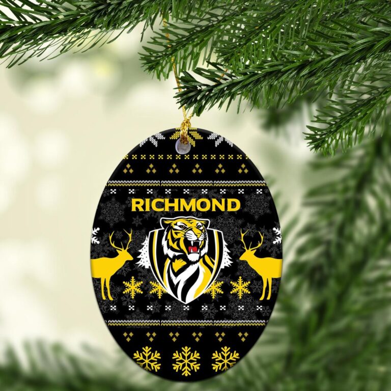 AFL Richmond Tigers Football Club Christmas Ornament - Christmas Ugly Style
