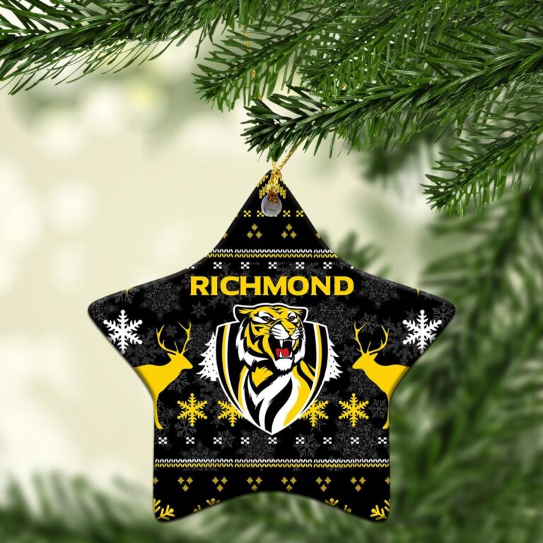 AFL Richmond Tigers Football Club Christmas Ornament - Christmas Ugly Style