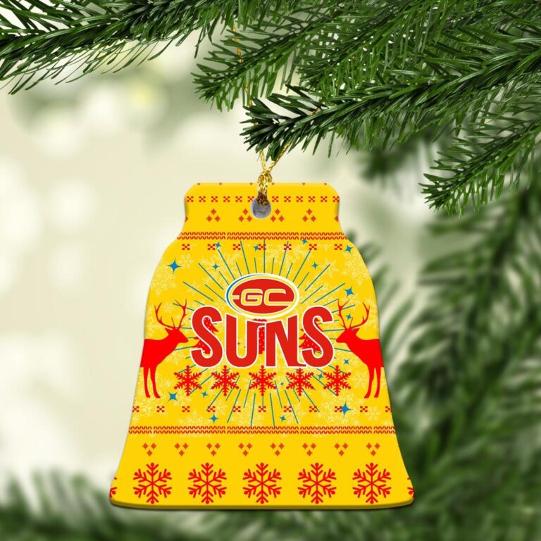 AFL Gold Coast Suns Christmas Ornament - Christmas Ugly Style
