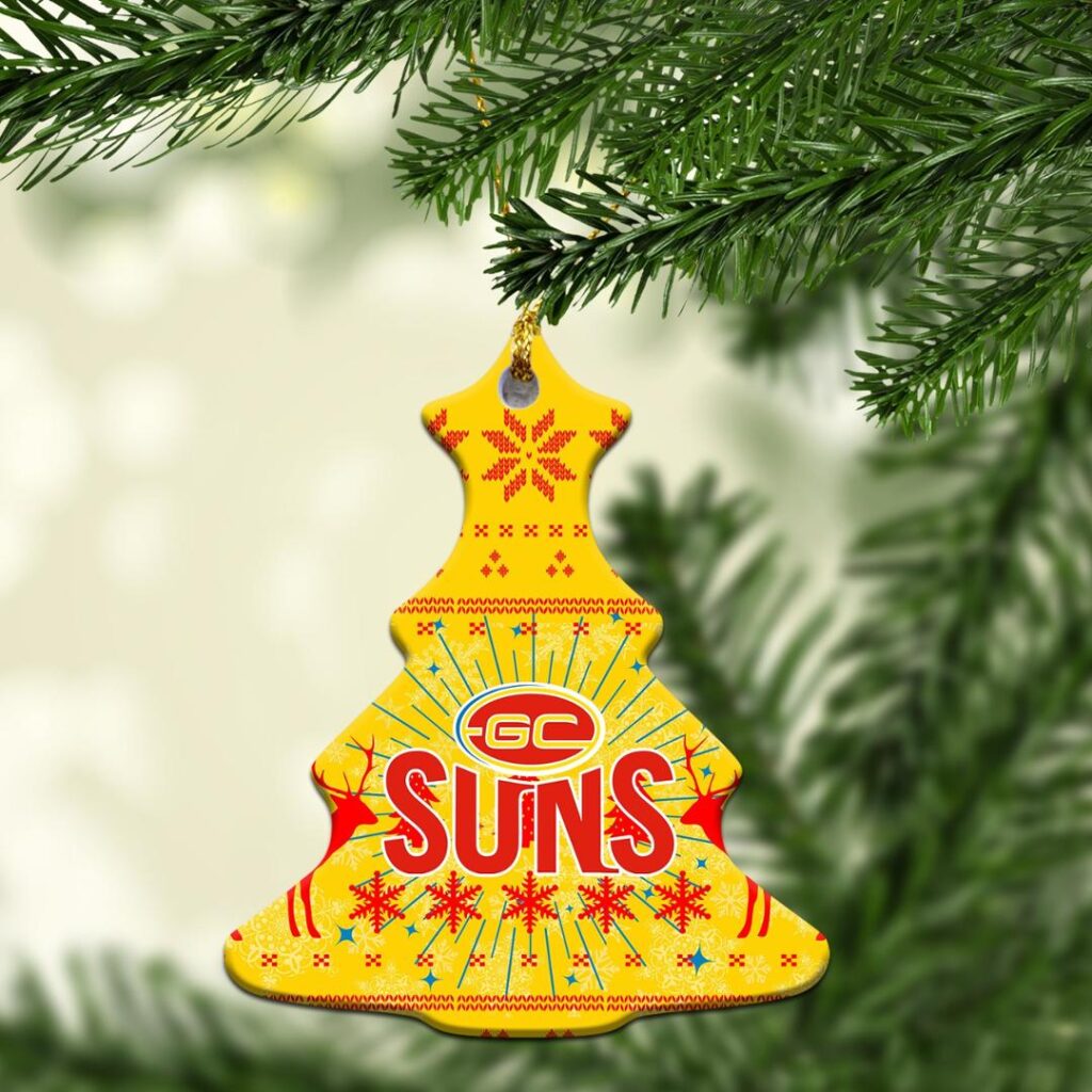 AFL Gold Coast Suns Christmas Ornament - Christmas Ugly Style
