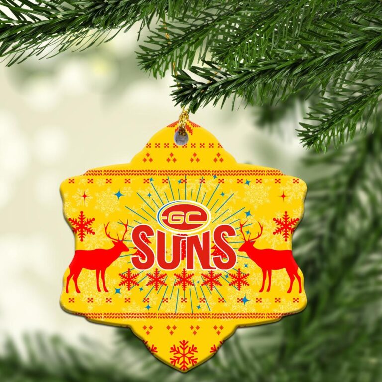 AFL Gold Coast Suns Christmas Ornament - Christmas Ugly Style